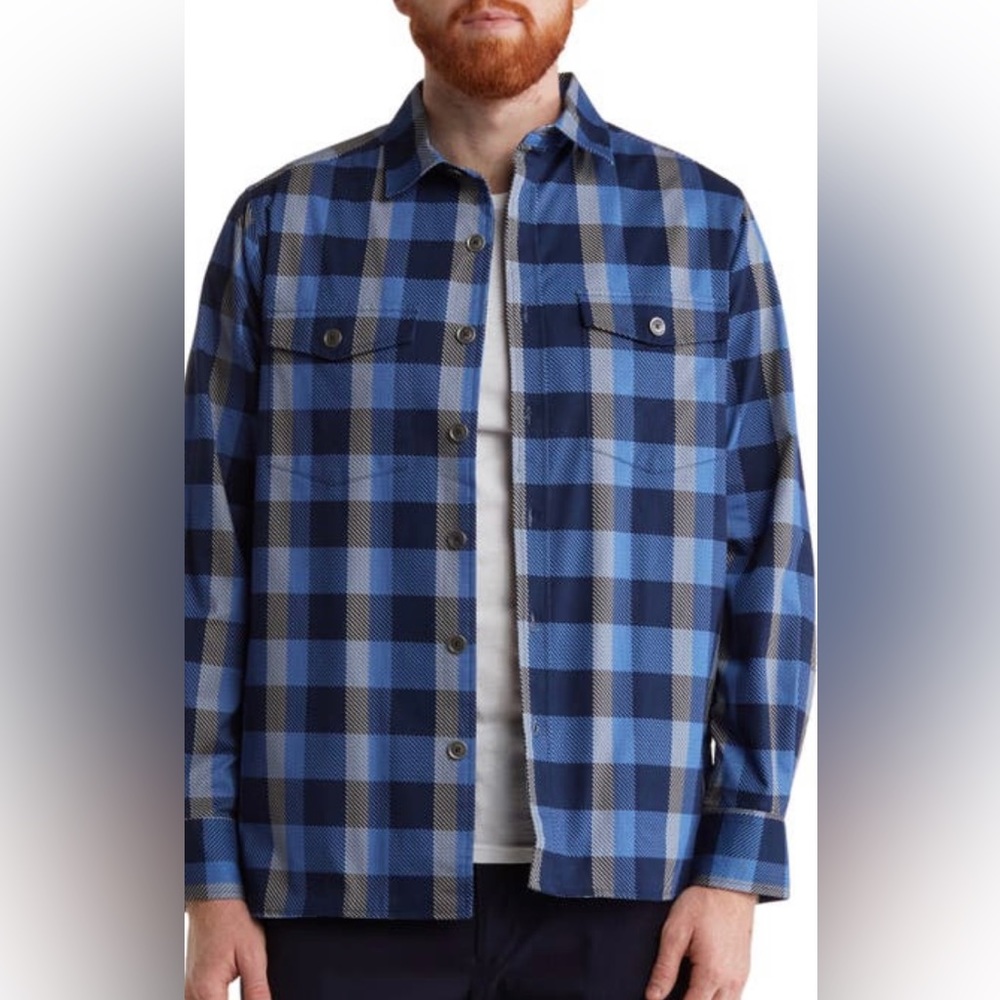 Construct men’s plaid Shirt Jacket